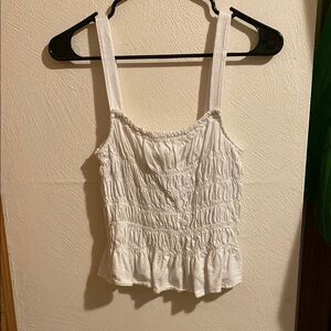White Smocked Women's Top